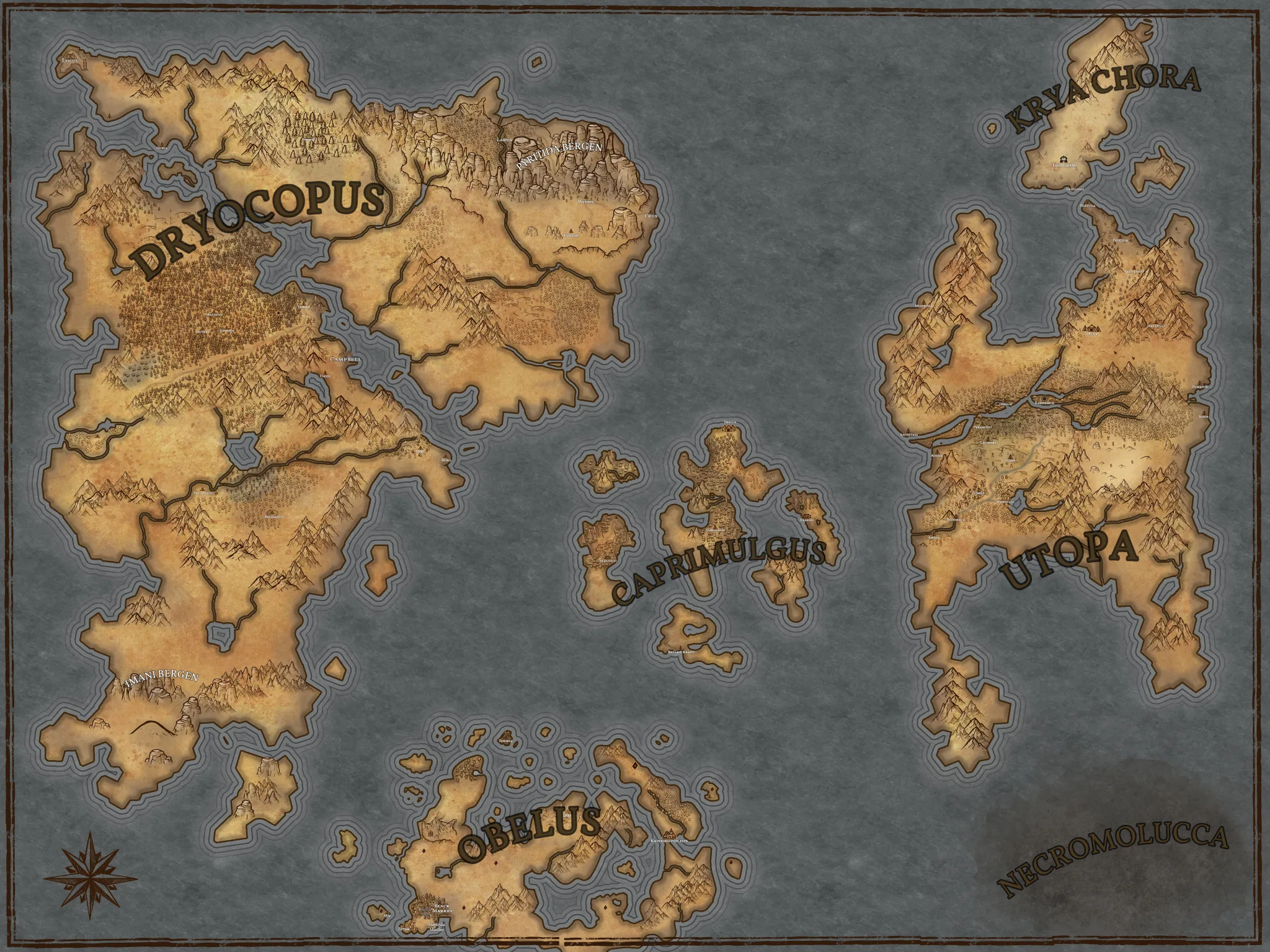 World Map for Viaproxima